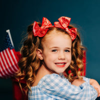 Red Shimmer | Whimsy Pigtail Set