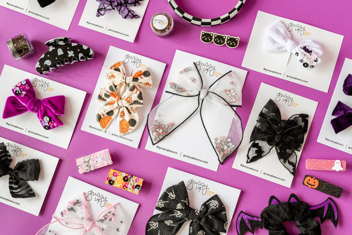 Hocus Pocus Sequin Velvet | School Girl Bow | Halloween 24 Collection