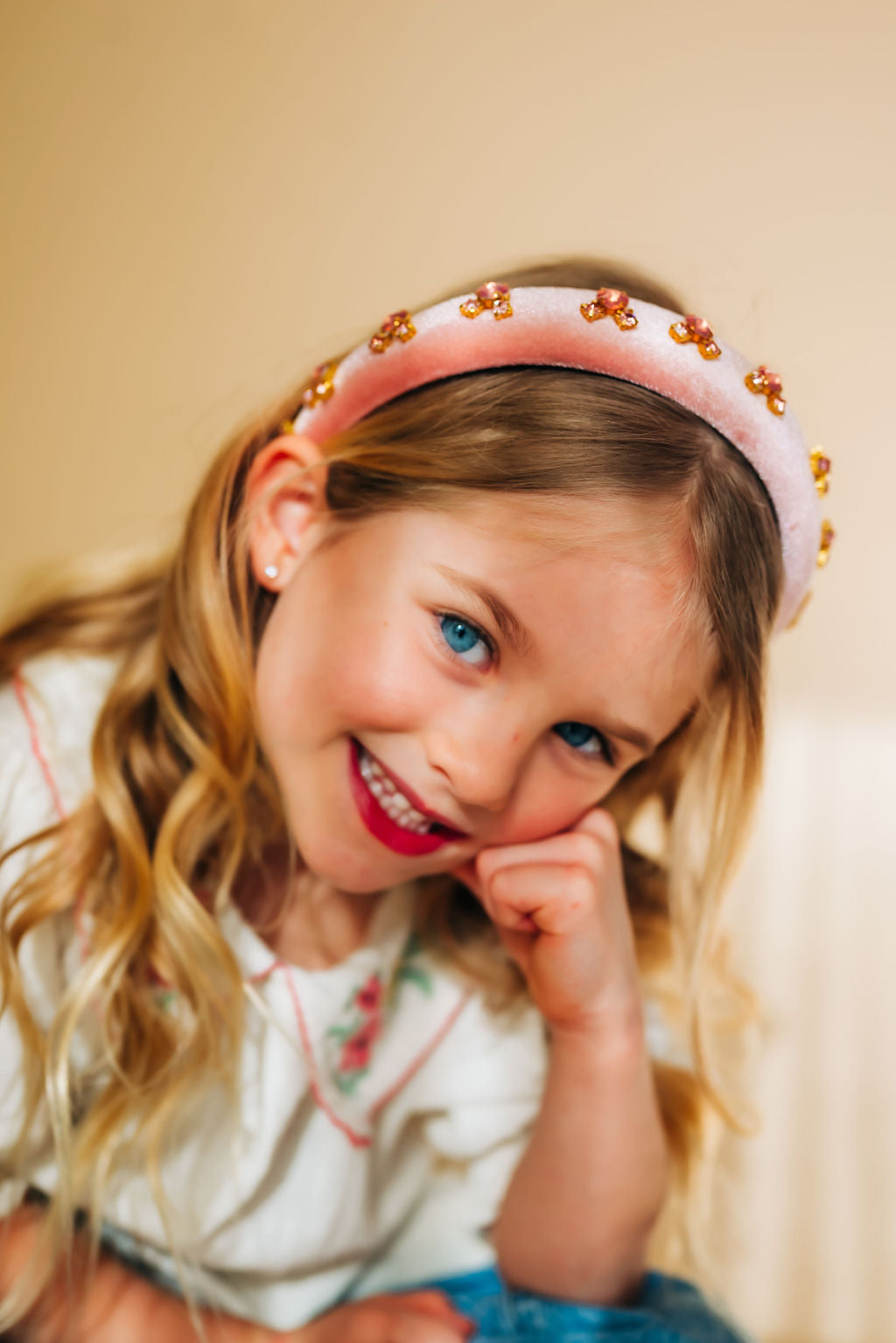 Pink Jewel Mouse Headband