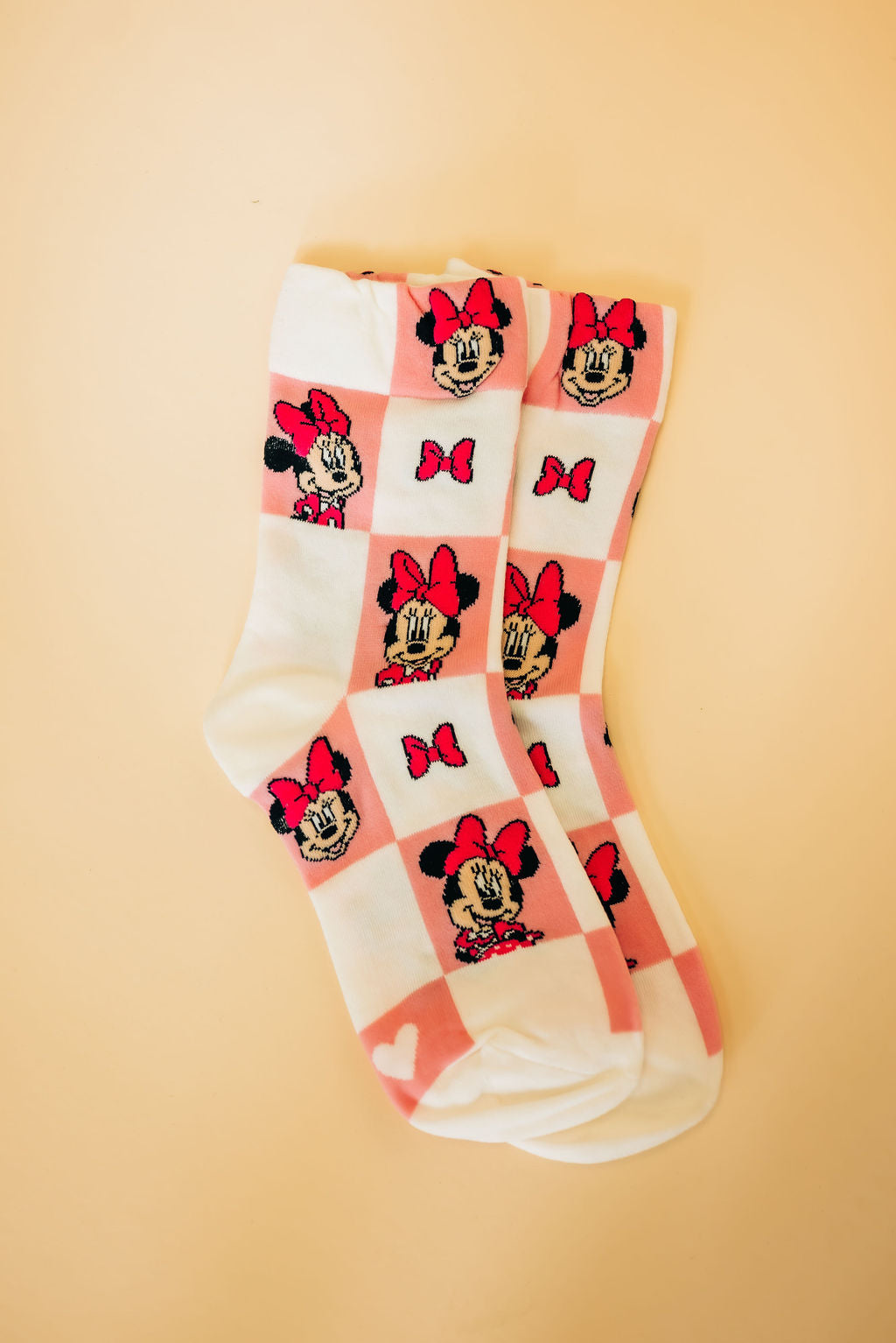 Pink Mouse Checker Socks