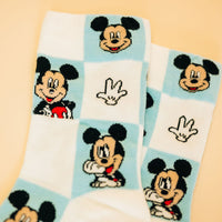 Blue Mouse Checker Socks