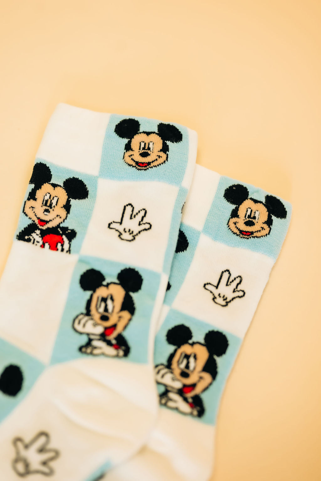 Blue Mouse Checker Socks
