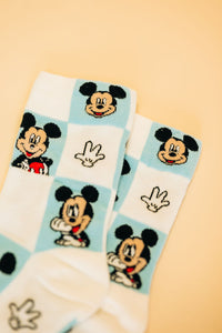 Blue Mouse Checker Socks