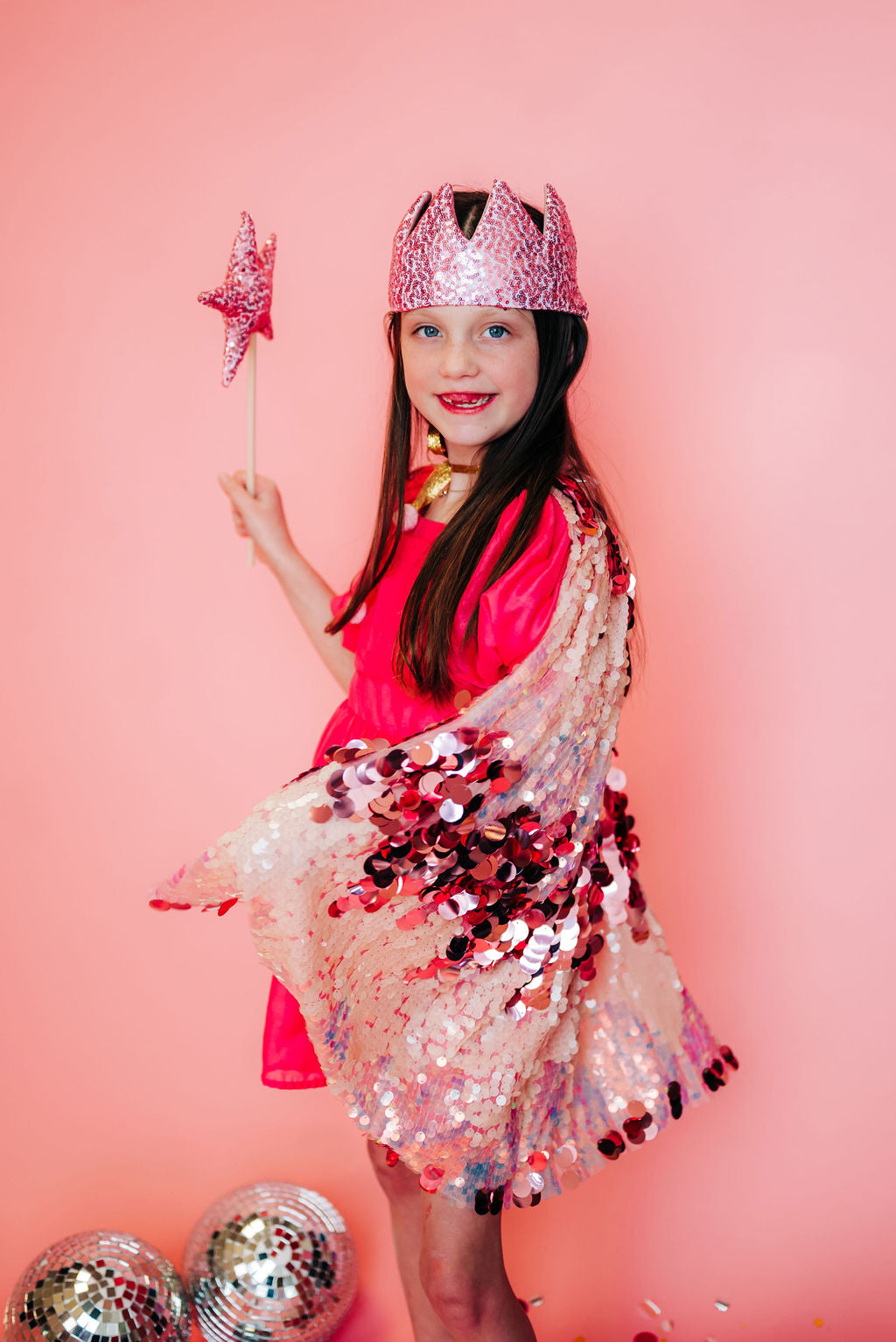 Pink Fancy Sequin Cape