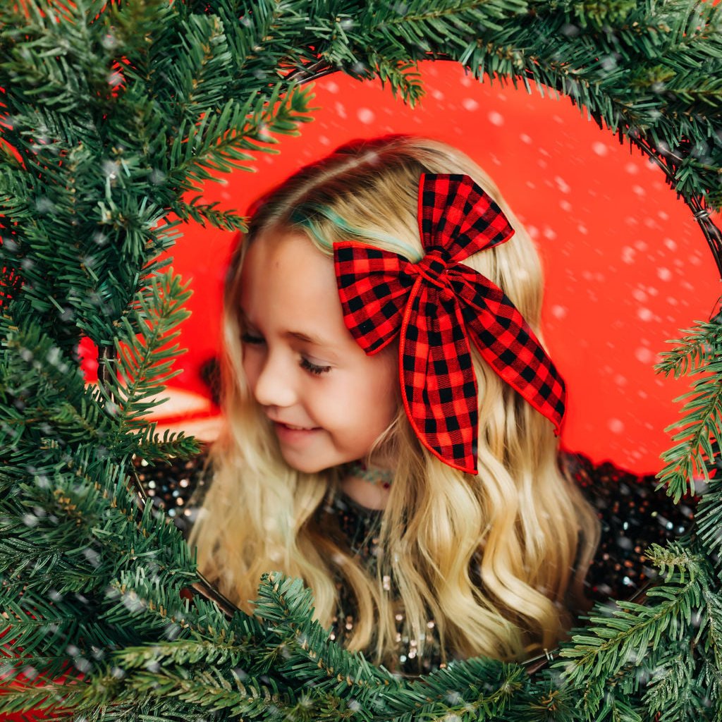 Red Buffalo Check | Whimsy Bow