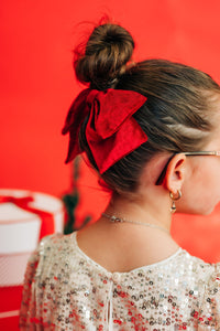 Burgundy Velvet Barrette