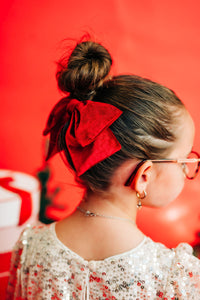 Burgundy Velvet Barrette