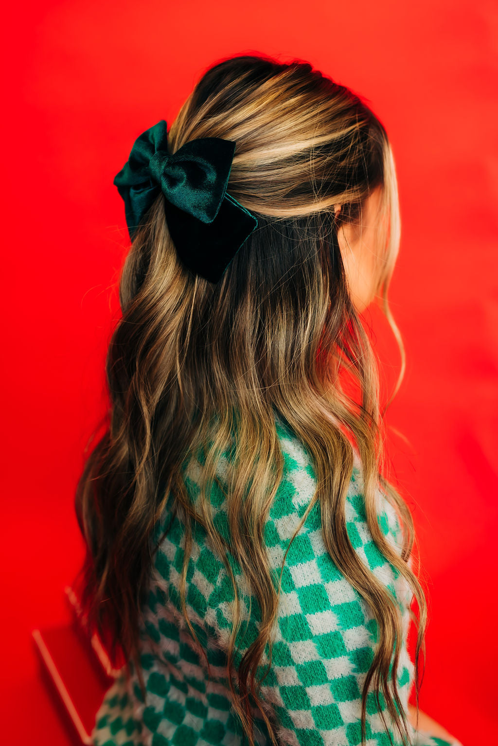 Evergreen Velvet Barrette