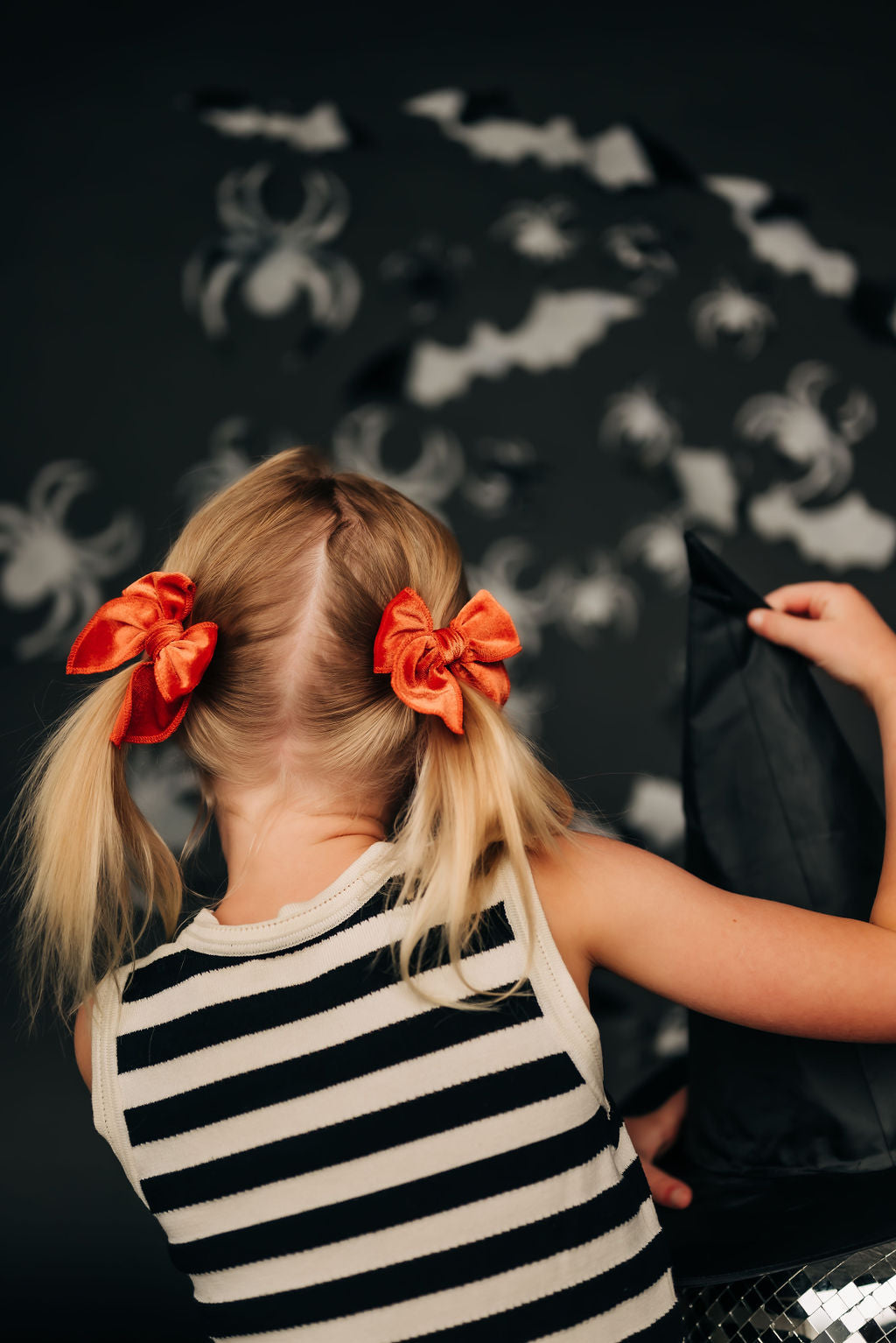 Pumpkin Velvet Whimsy Pigtail Set