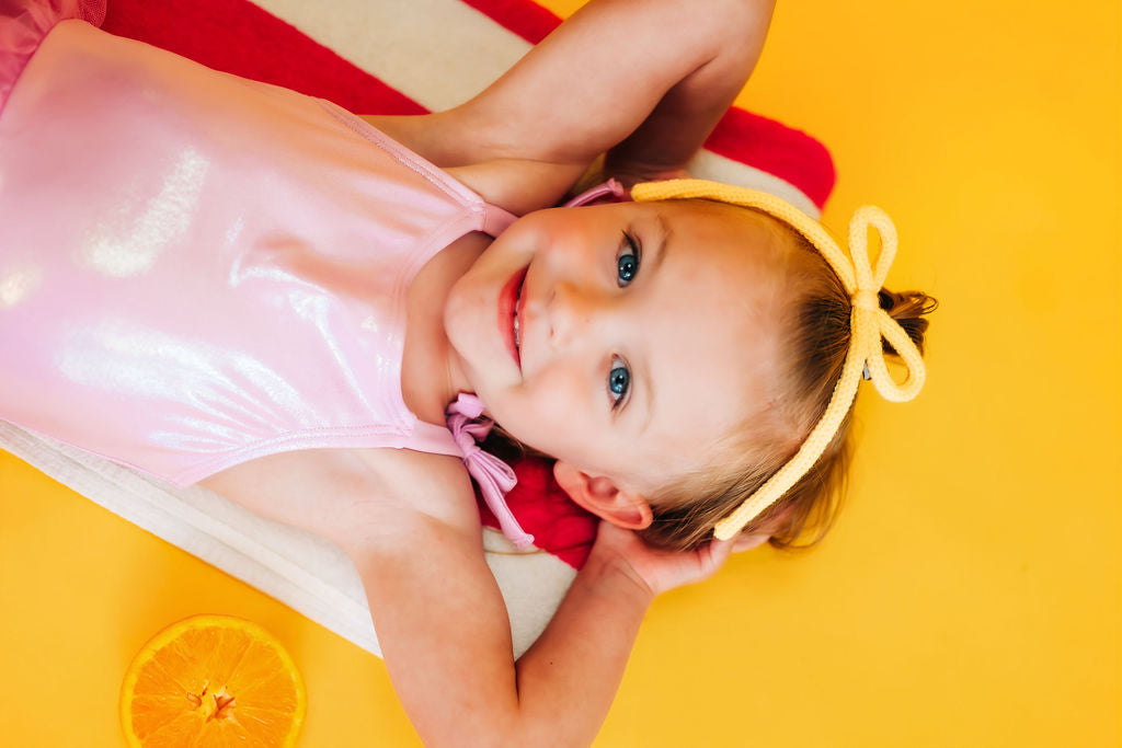 Butter Yellow Knit Bow