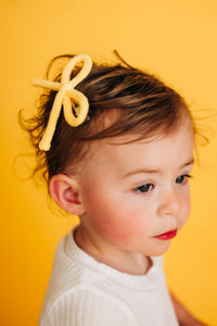 Butter Yellow Knit Pigtail Set