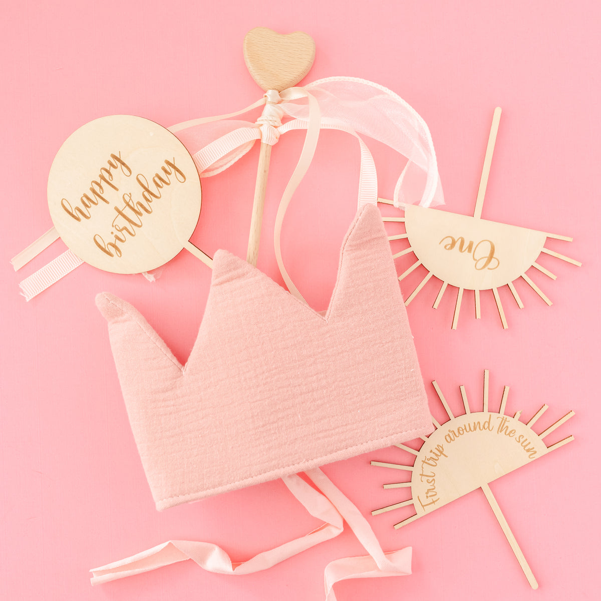 Pink 1st Birthday Party Kit