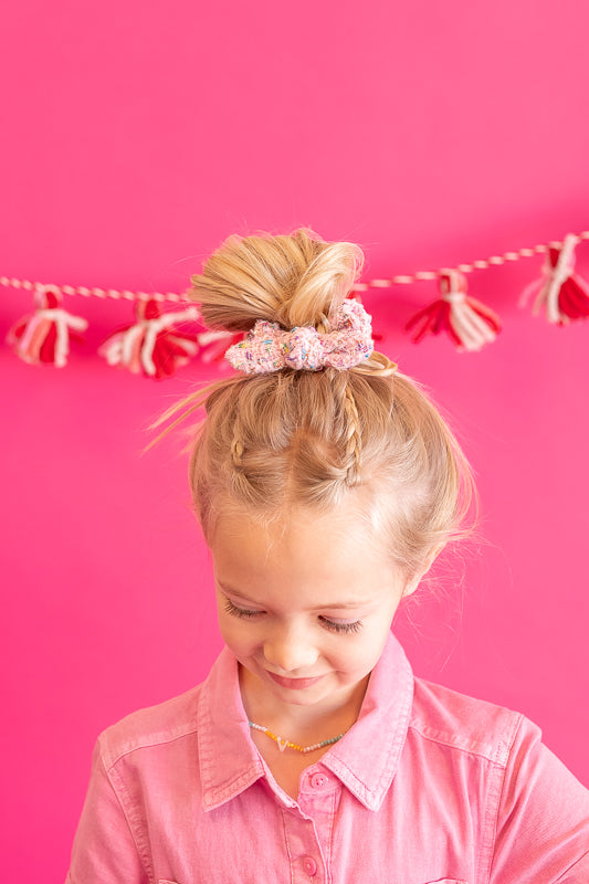 Pink Prep School Scrunchy