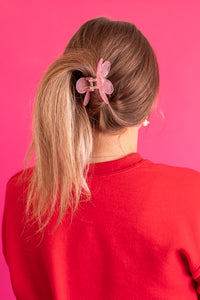 Pink Splatter Flower Claw Clip | Valentine Collection