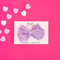 Soft Purple Velvet | Bubble Bow