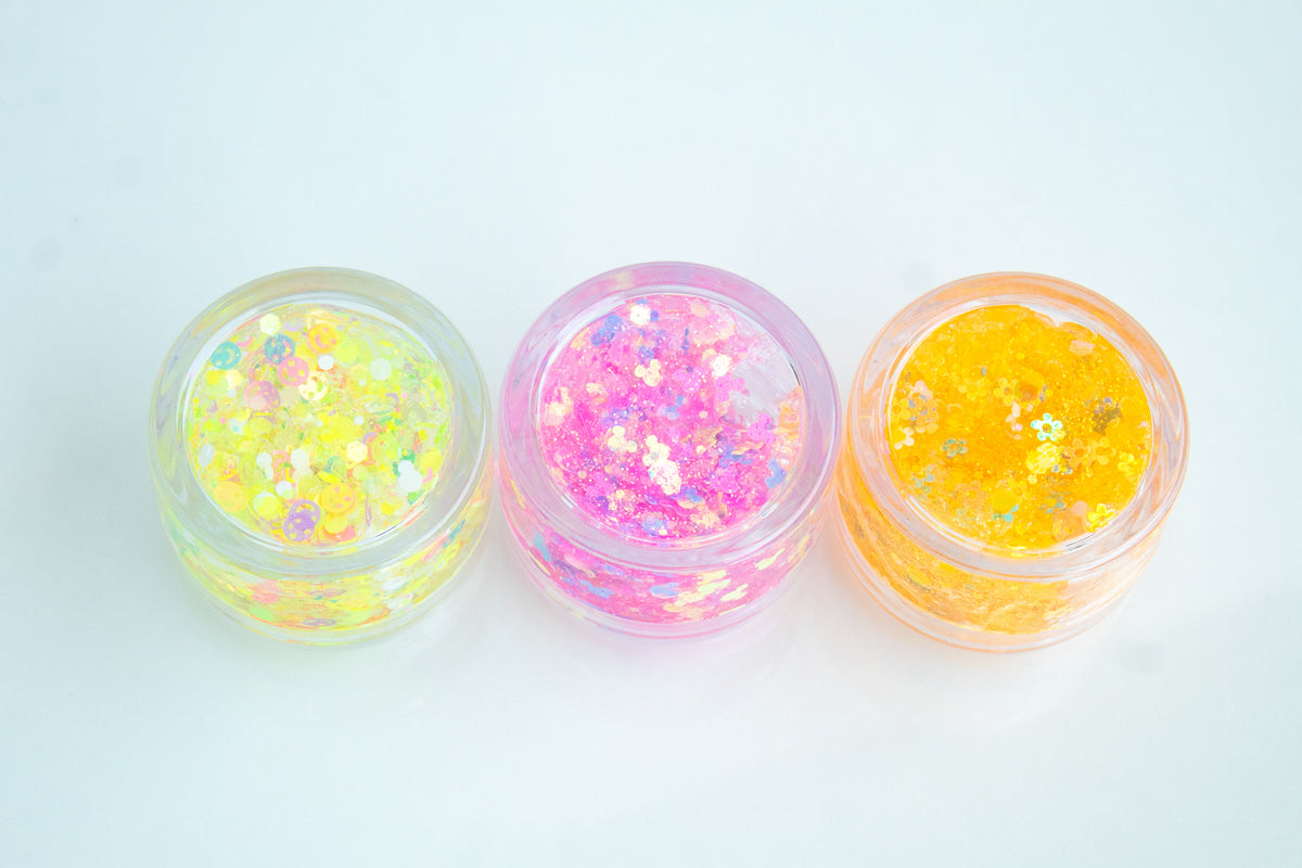 Neon Flowers Hair Glitter | Neon Summer Collection (Copy)