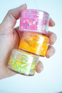 Neon Flowers Hair Glitter | Neon Summer Collection (Copy)