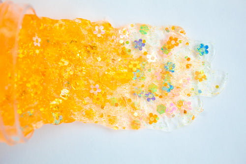 Neon Flowers Hair Glitter