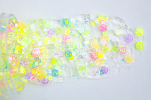 Neon Smilie Hair Glitter