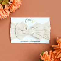 Knit Cream Head Wrap