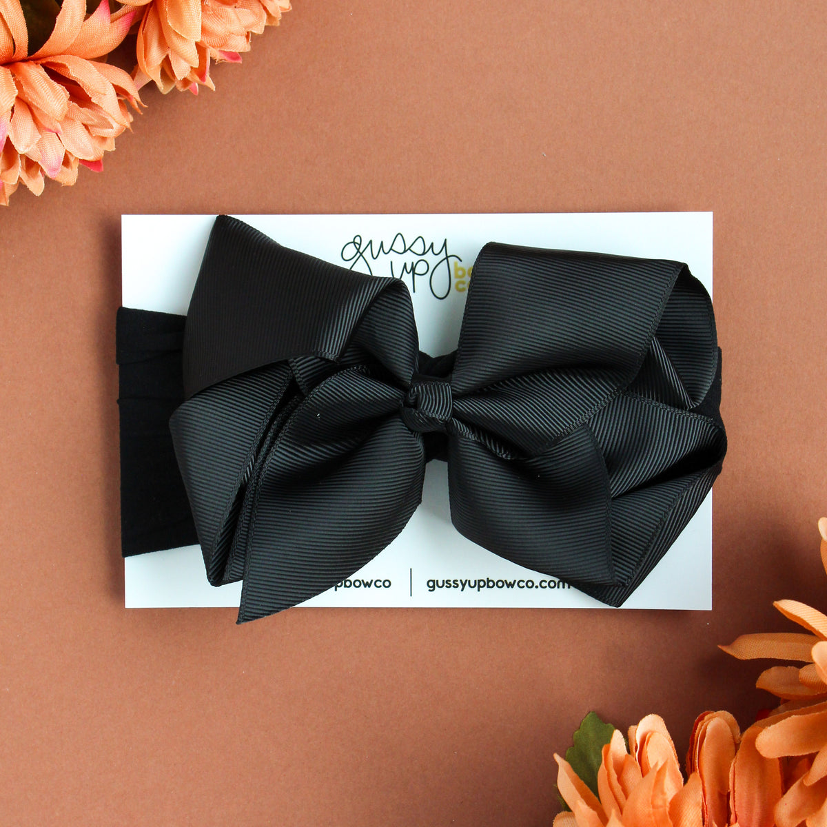 Black Glam Bow Head Wrap