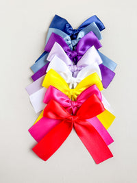 Lavender Satin Ribbon Ballerina Bow | Back to School 24 Collection