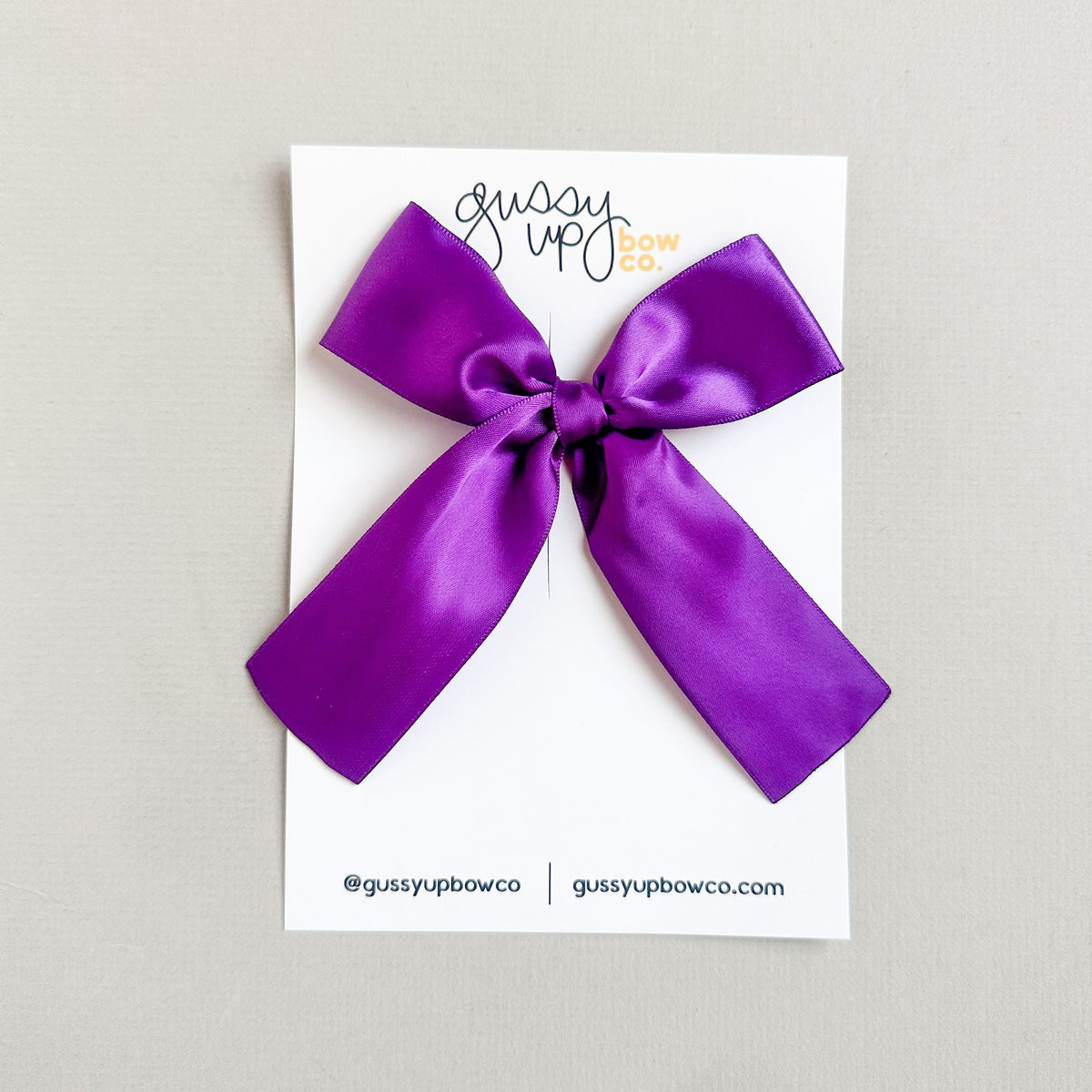 Purple Satin Ribbon Ballerina Bow | Back to School 24 Collection