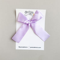 Lavender Satin Ribbon Ballerina Bow | Back to School 24 Collection