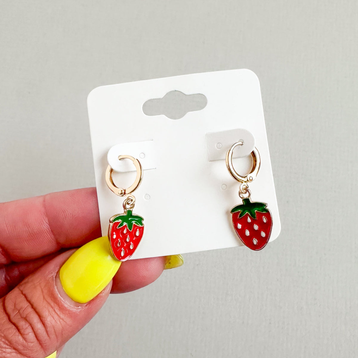 Strawberry Huggie Earrings | Back to School 24 Collection