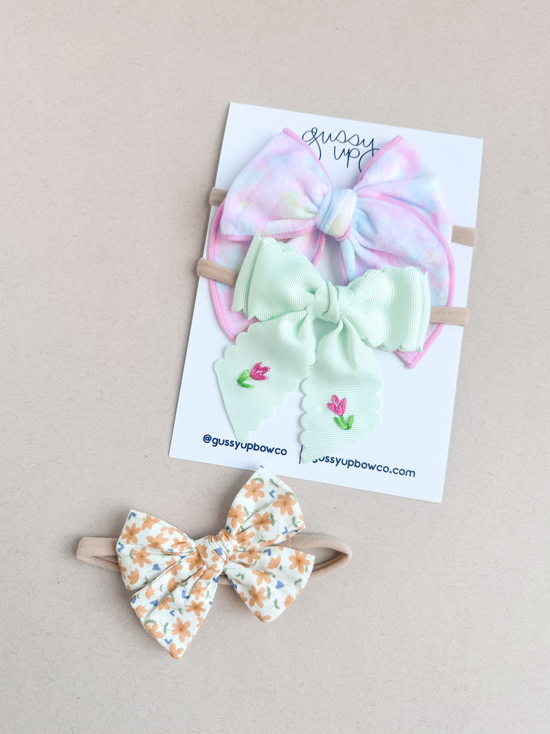 Bow Club Subscription Set | Mini Bows on Nylon Headbands