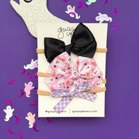 October 25 Purple Checker Bow