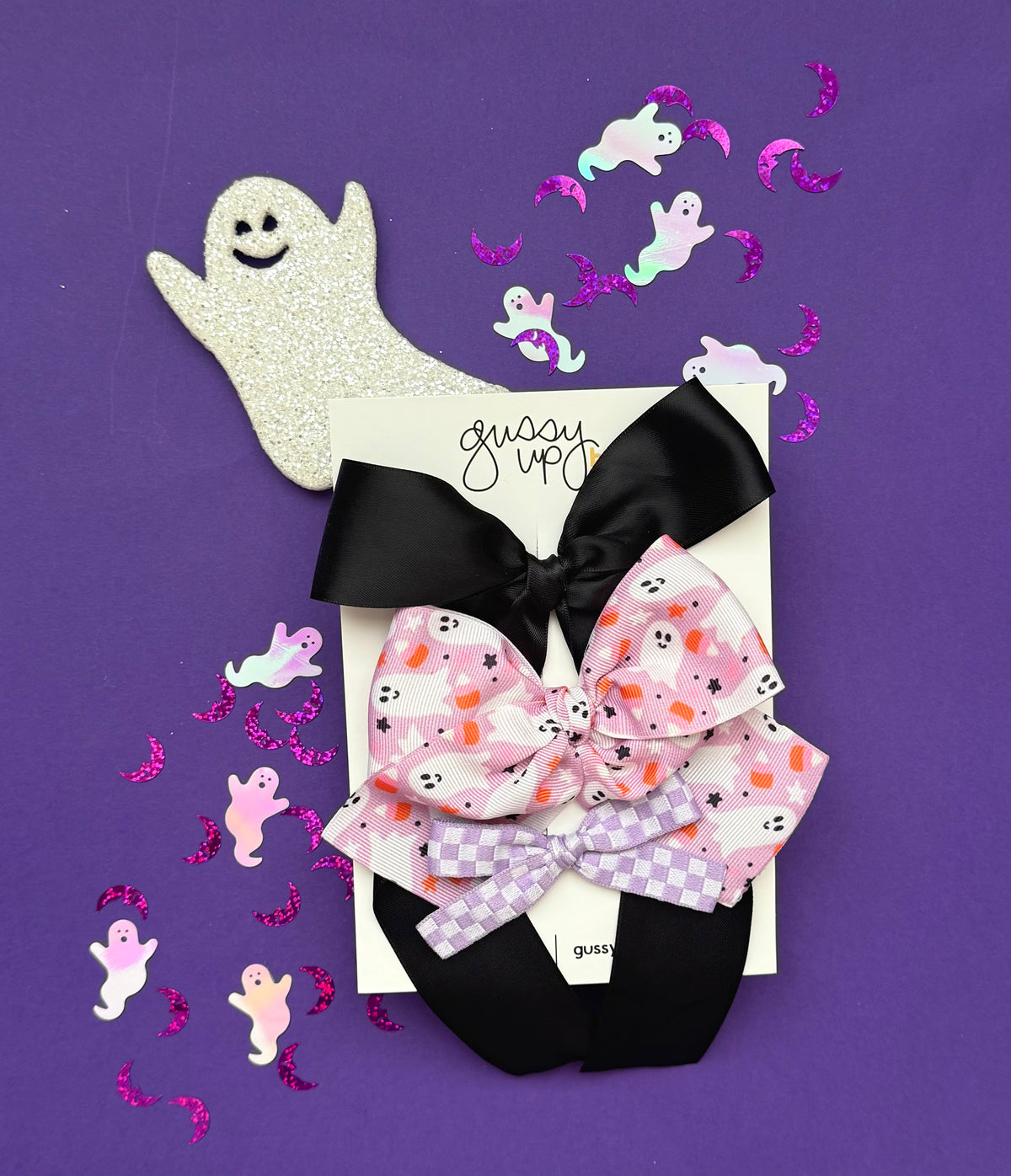 October 25 Purple Checker Bow