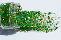 Green and Gold Hair Glitter