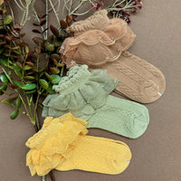 Fall Lace Ruffle Socks