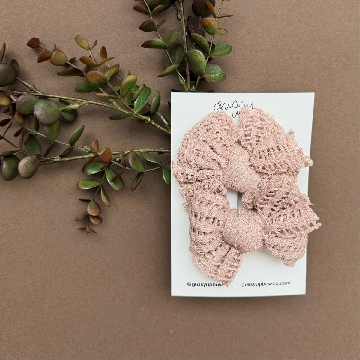 Blush Crinkle Pigtail Set