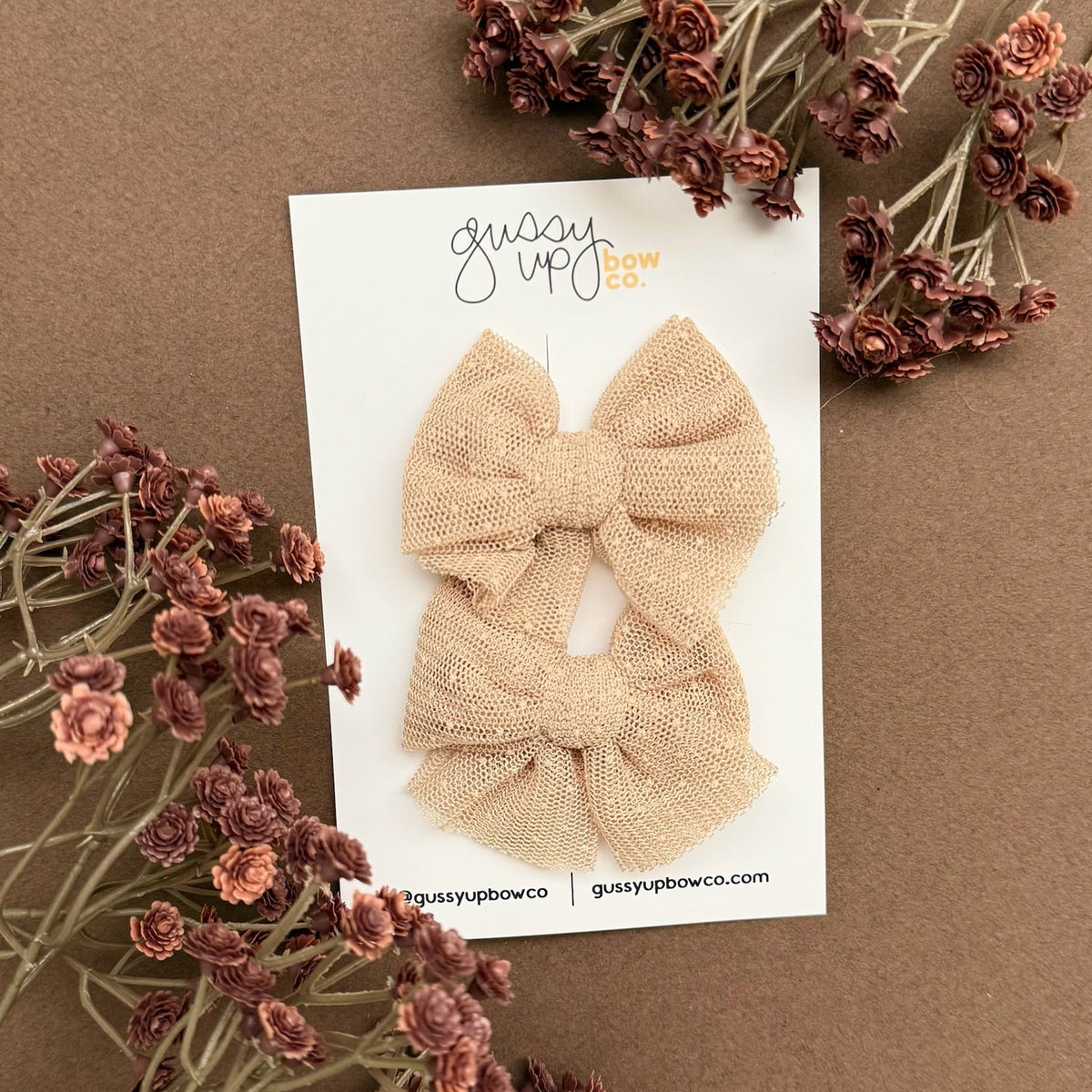 Wheat Tulle Pigtail Set