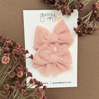 Pink Tulle Pigtail Set