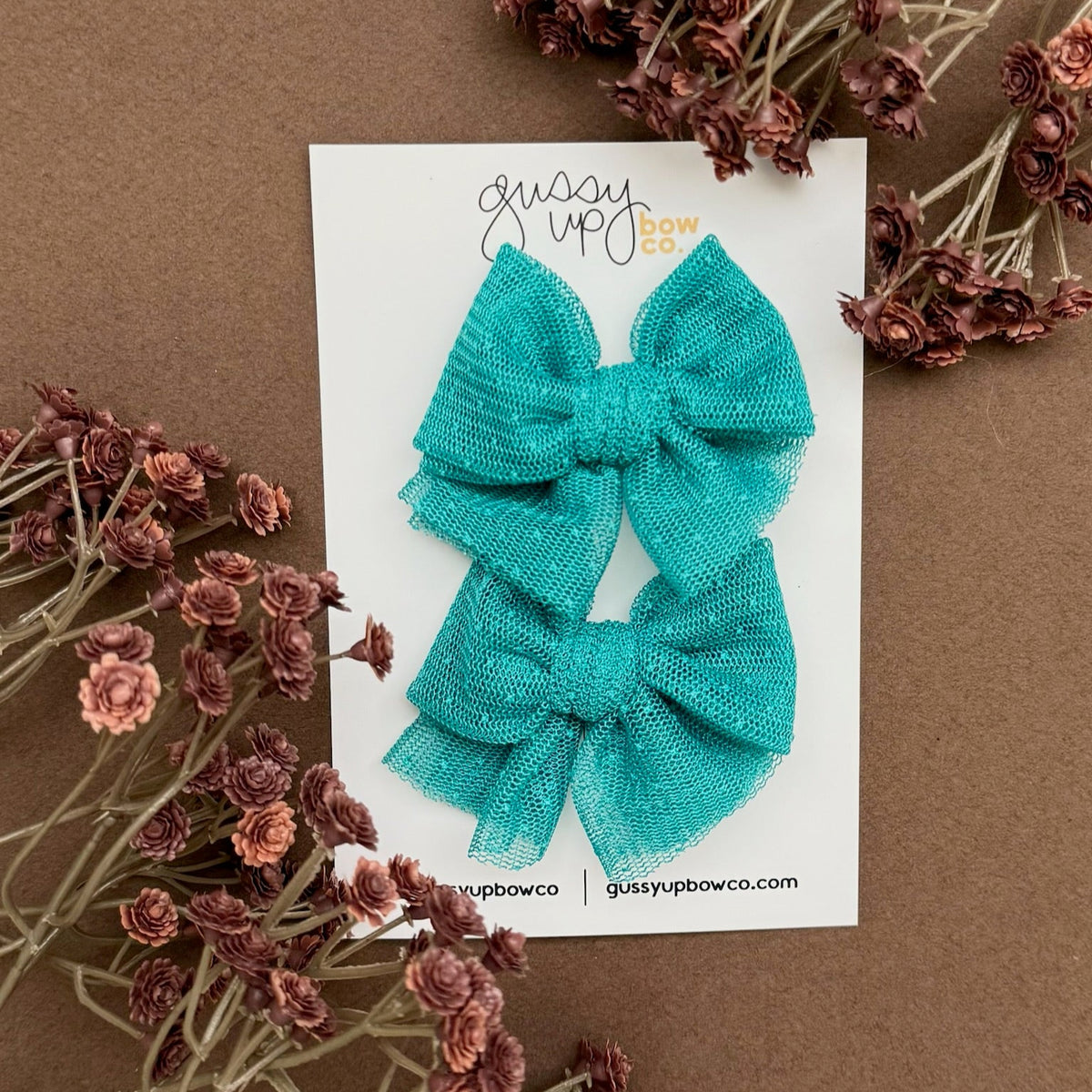 Tiffany Blue Tulle Pigtail Set