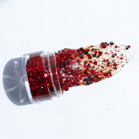 Red and Black Hair Glitter
