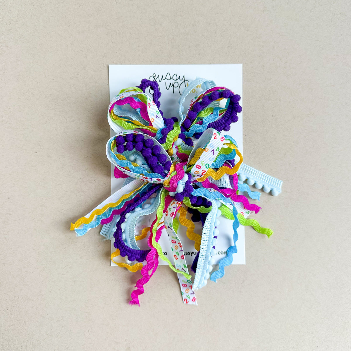 School Ribbon Pigtail Set
