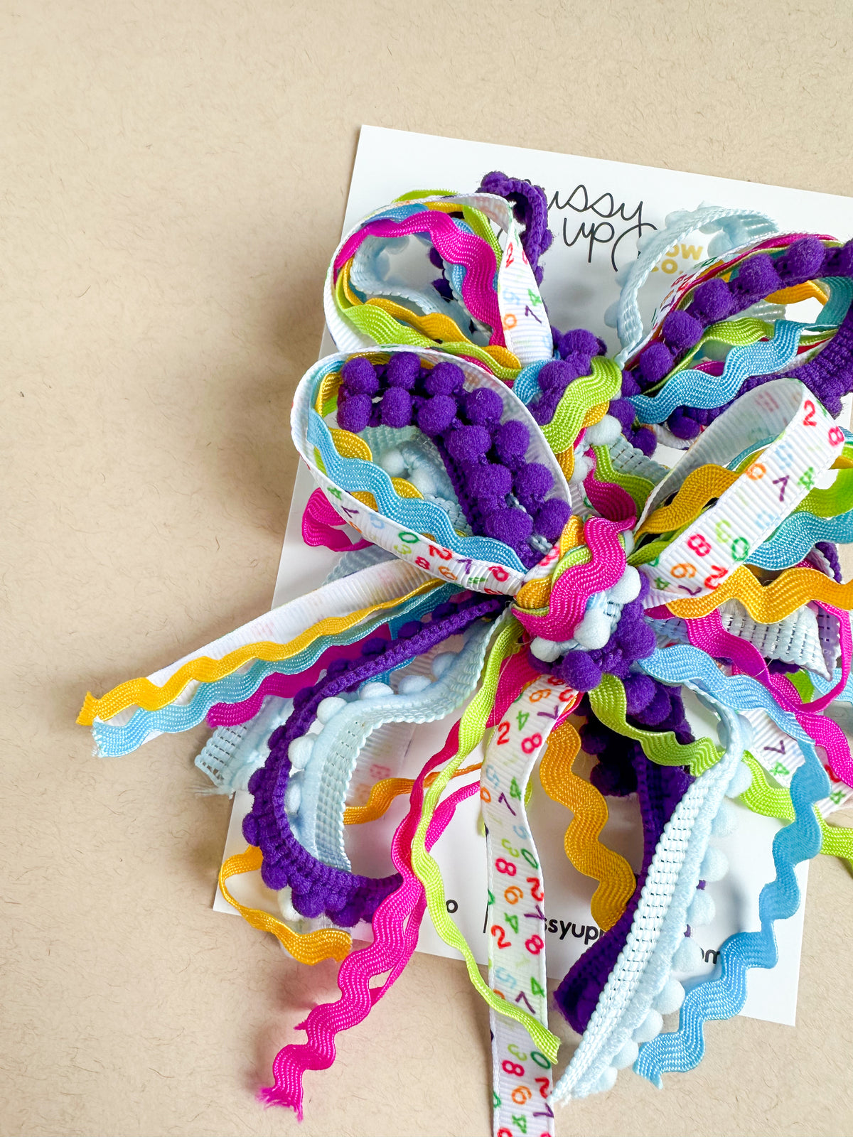 School Ribbon Pigtail Set