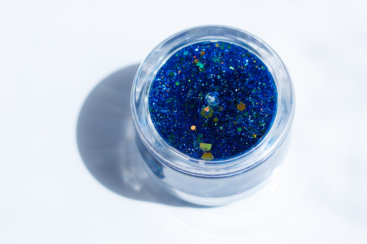 Royal Blue and Gold Hair Glitter