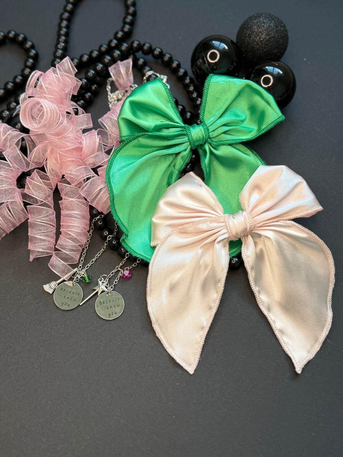 Bestie Bow and Necklace Set