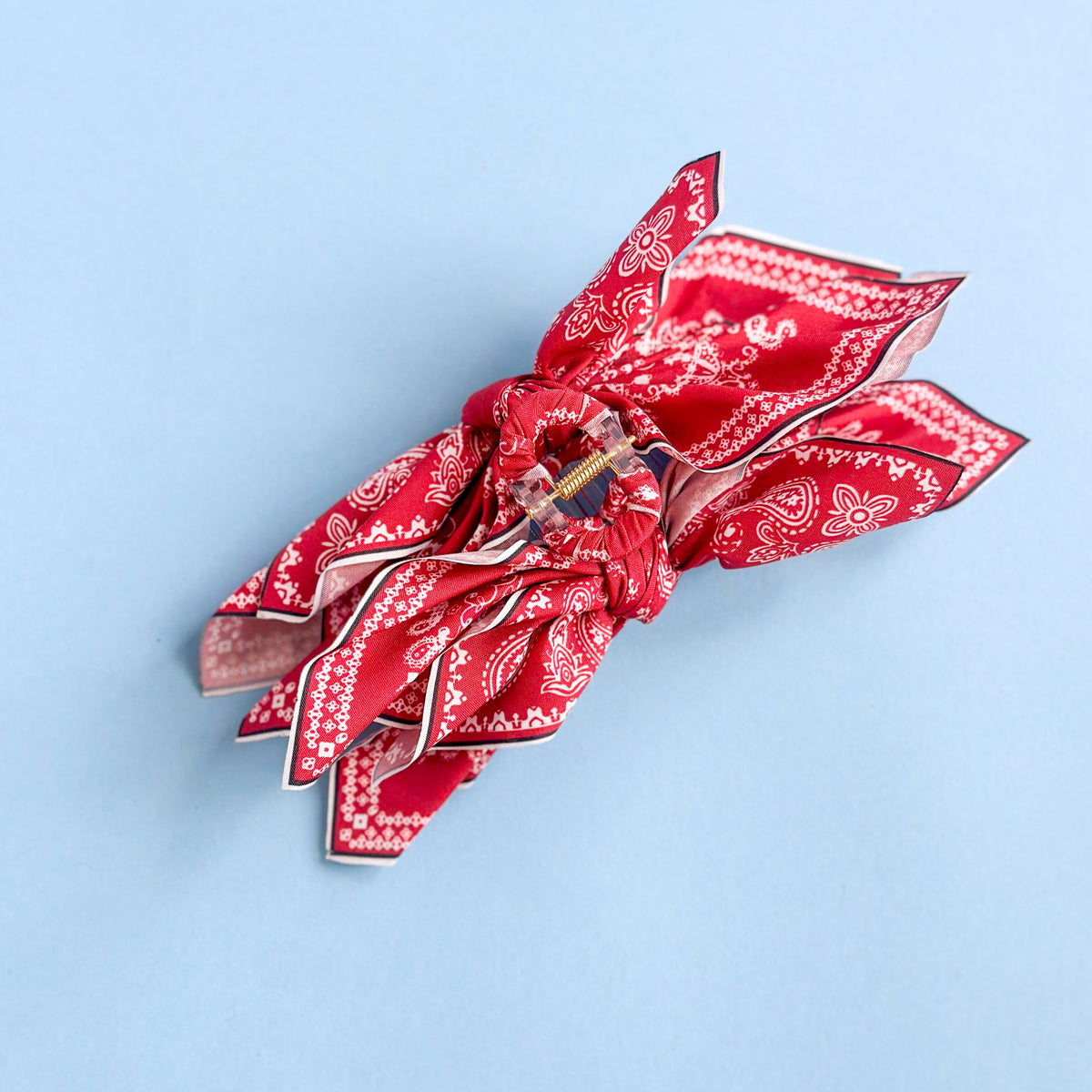 Red Bandana Claw Clip