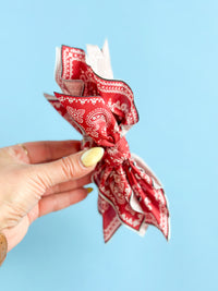 Red Bandana Claw Clip