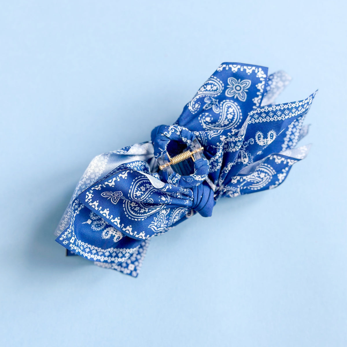 Blue Bandana Claw Clip