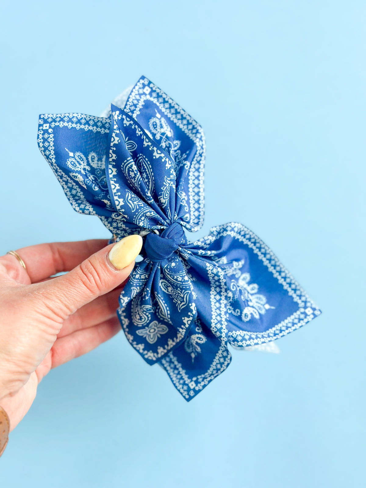Blue Bandana Claw Clip