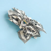 White Bandana Claw Clip