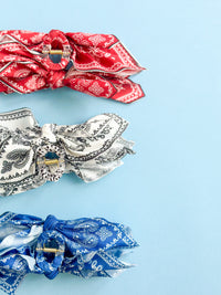 Blue Bandana Claw Clip
