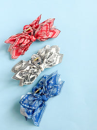 White Bandana Claw Clip